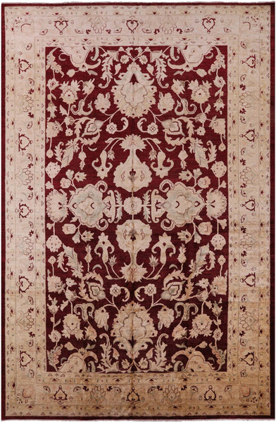 Peshawar Hand Knotted Wool Area Rug - 12' 0" X 18' 0" - Golden Nile