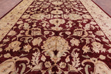 Red Peshawar Hand Knotted Wool Area Rug - 12' 0" X 18' 0" - Golden Nile