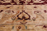 Red Peshawar Hand Knotted Wool Area Rug - 12' 0" X 18' 0" - Golden Nile