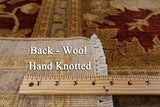 Ivory Chobi Peshawar Handmade Wool Rug - 8' 1" X 10' 1" - Golden Nile