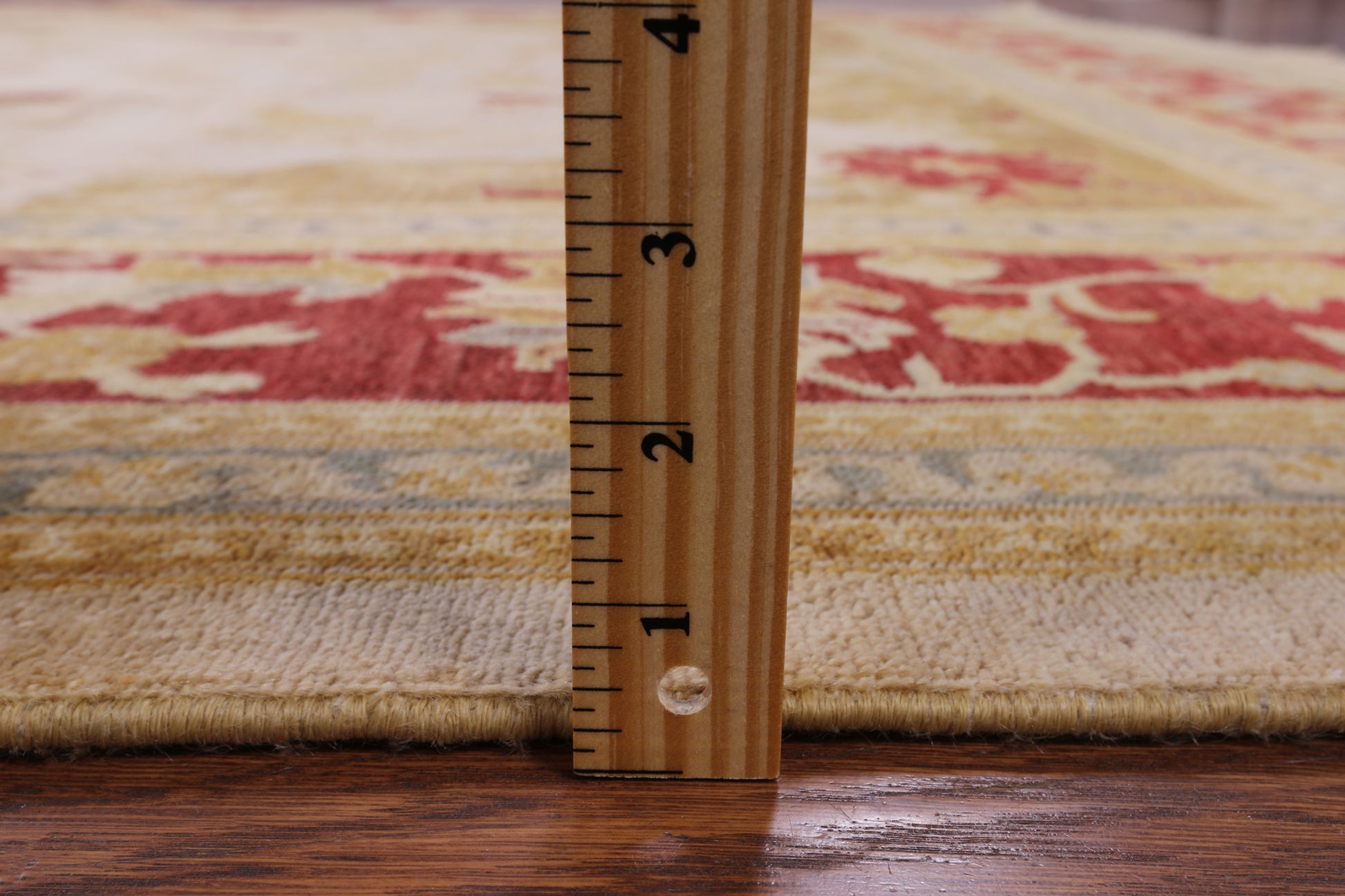 Ivory Chobi Peshawar Handmade Wool Rug - 8' 1" X 10' 1" - Golden Nile