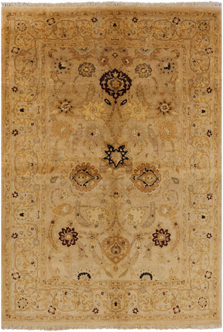 Peshawar Hand Knotted Wool Rug - 6' 3