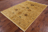 Peshawar Hand Knotted Wool Rug - 6' 3" X 8' 10" - Golden Nile