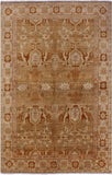 Antique Chobi Peshawar Handmade Wool Rug - 6' 0" X 9' 2" - Golden Nile