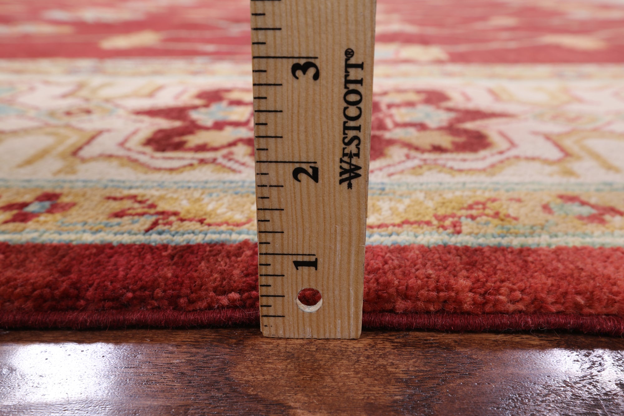 Red Peshawar Handmade Wool Rug - 8' 1" X 10' 0" - Golden Nile