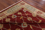 Red Peshawar Handmade Wool Rug - 8' 1" X 10' 0" - Golden Nile