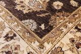 Brown Peshawar Handmade Wool Rug - 6' 0" X 9' 5" - Golden Nile