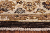 Brown Peshawar Handmade Wool Rug - 6' 0" X 9' 5" - Golden Nile