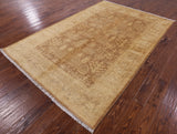 Antiqued Peshawar Handmade Wool Rug - 6' 0" X 9' 0" - Golden Nile