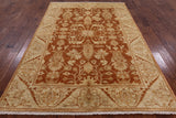 Chobi Peshawar Handmade Wool Rug - 6' 2" X 8' 10" - Golden Nile