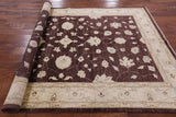 Brown Peshawar Hand Knotted Wool Rug - 6' 2" X 8' 10" - Golden Nile