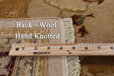 Ivory Peshawar Hand Knotted Wool Rug - 6' 1" X 8' 10" - Golden Nile