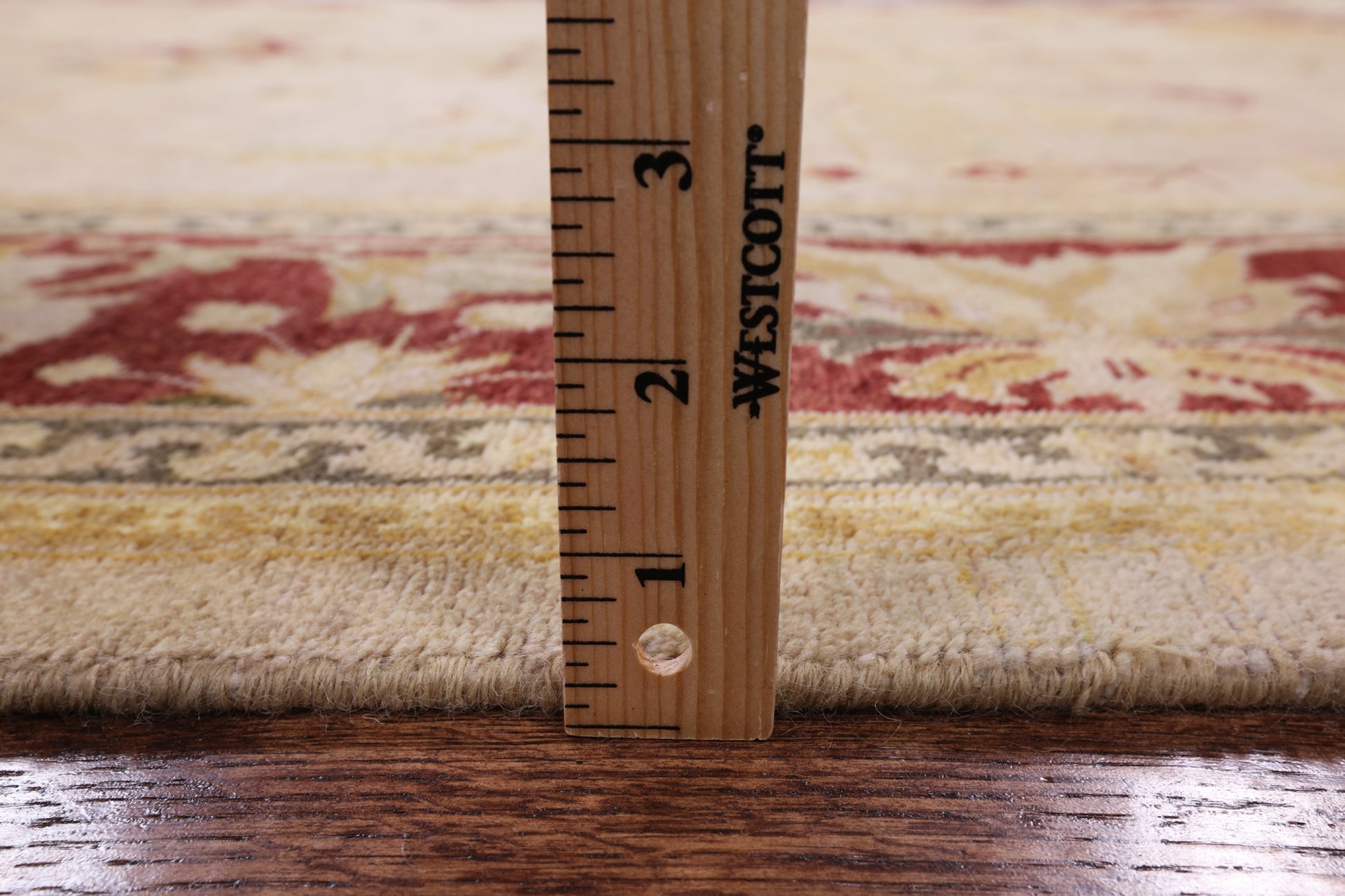 Ivory Peshawar Hand Knotted Wool Rug - 6' 1" X 8' 10" - Golden Nile