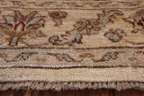 Ivory Peshawar Hand Knotted Wool Rug - 5' 6" X 8' 2" - Golden Nile