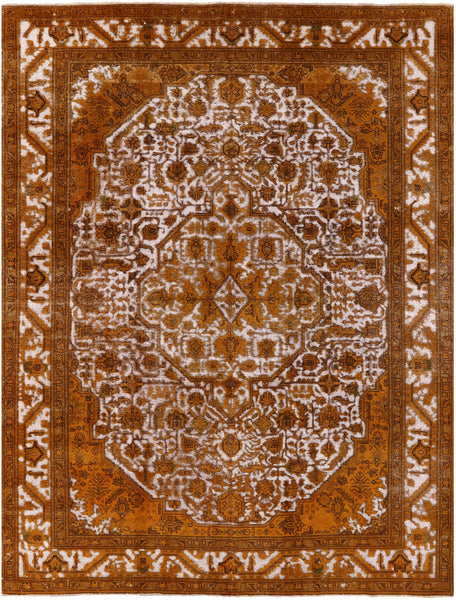 Persian Overdyed Hand Knotted Wool Rug - 9' 6" X 12' 5" - Golden Nile