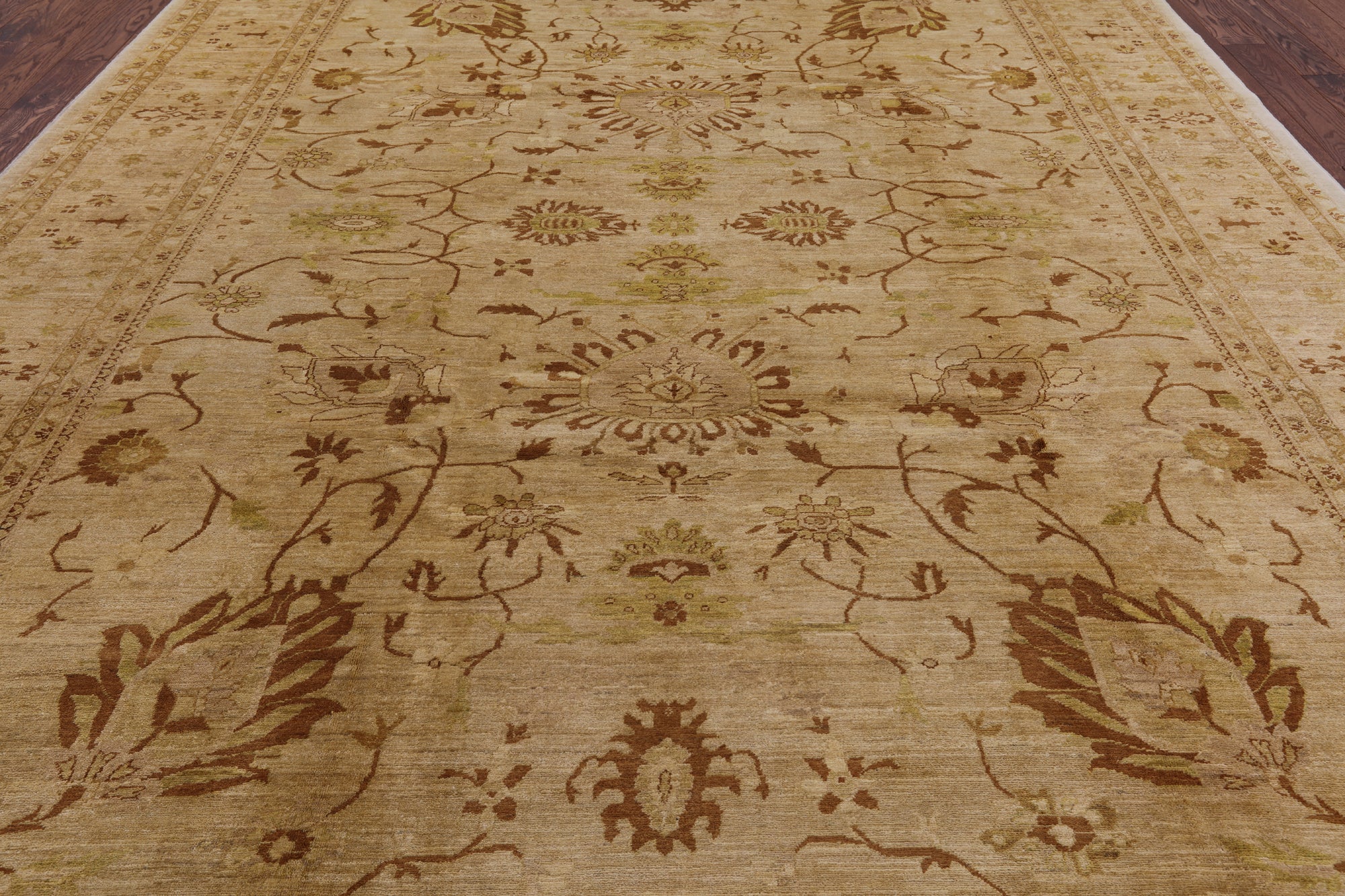 Chobi Peshawar Hand-Knotted Wool Rug - 10' 4" X 13' 9" - Golden Nile
