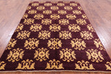 Peshawar Handmade Wool Area Rug - 6' 1" X 9' 1" - Golden Nile