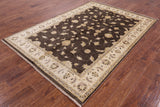 Chobi Peshawar Hand Knotted Wool Rug - 5' 8" X 8' 1" - Golden Nile