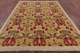 Ivory William Morris Hand Knotted Wool Area Rug - 4' 10" X 7' 9" - Golden Nile