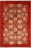 Peshawar Hand Knotted Wool Area Rug - 5' 10" X 8' 10" - Golden Nile