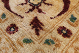 Red Chobi Peshawar Handmade Wool Area Rug - 6' 0" X 9' 0" - Golden Nile