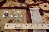 Red Chobi Peshawar Handmade Wool Area Rug - 6' 0" X 9' 0" - Golden Nile