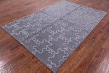Moroccan Flat Weave Wool Rug - 6' 1" X 9' 1" - Golden Nile