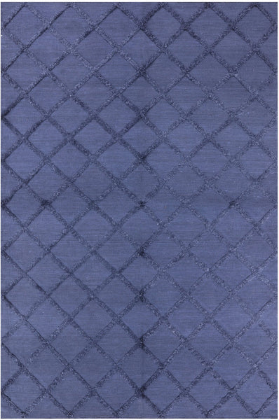 Moroccan Flat Weave Wool Rug - 6' 1" X 9' 1" - Golden Nile