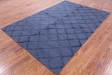 Moroccan Flat Weave Wool Rug - 6' 1" X 9' 1" - Golden Nile