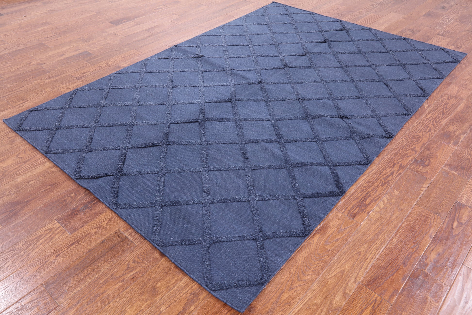 Moroccan Flat Weave Wool Rug - 6' 1" X 9' 1" - Golden Nile