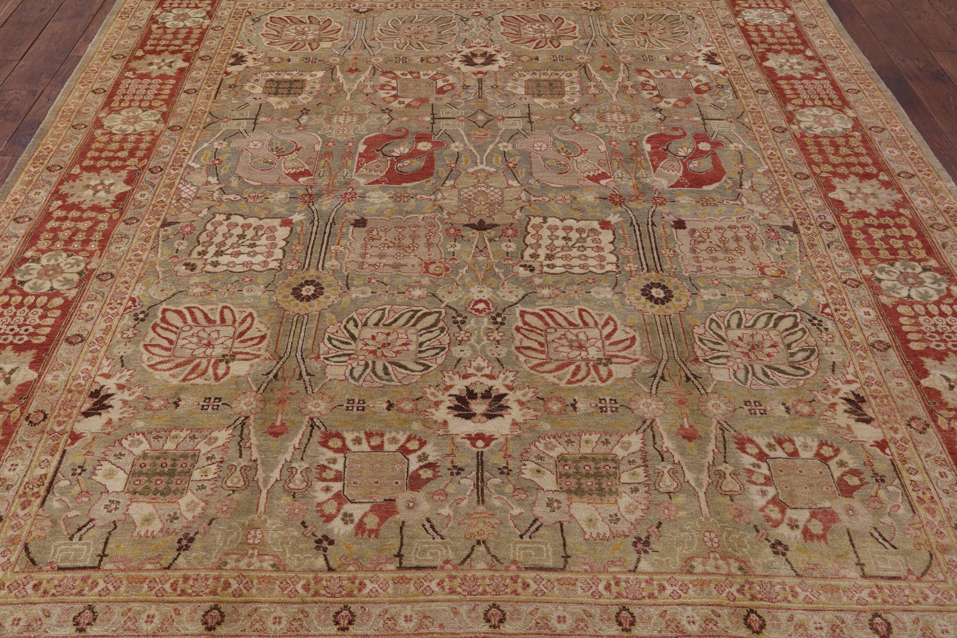 Peshawar Hand Knotted Wool Rug - 8' 1" X 10' 1" - Golden Nile