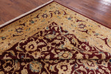 Red Peshawar Handmade Wool Rug - 9' 0" X 12' 2" - Golden Nile