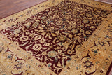 Red Peshawar Handmade Wool Rug - 9' 0" X 12' 2" - Golden Nile