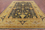 Signed Peshawar Hand Knotted Wool Rug - 9' 0" X 11' 10" - Golden Nile