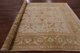 Ivory Peshawar Hand Knotted Wool Rug - 9' 1" X 12' 1" - Golden Nile