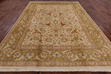Ivory Peshawar Hand Knotted Wool Rug - 9' 1" X 12' 1" - Golden Nile