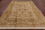 Ivory Peshawar Hand Knotted Wool Rug - 9' 1" X 12' 1" - Golden Nile