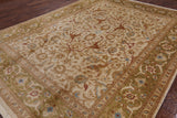 Ivory Peshawar Hand Knotted Wool Rug - 9' 1" X 12' 1" - Golden Nile