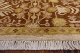 Ivory Signed Peshawar Hand Knotted Wool Rug - 9' 3" X 11' 8" - Golden Nile