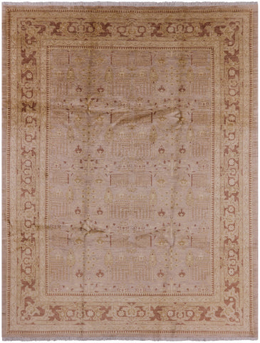 Persian Ziegler Hand Knotted Wool Rug - 9' 1