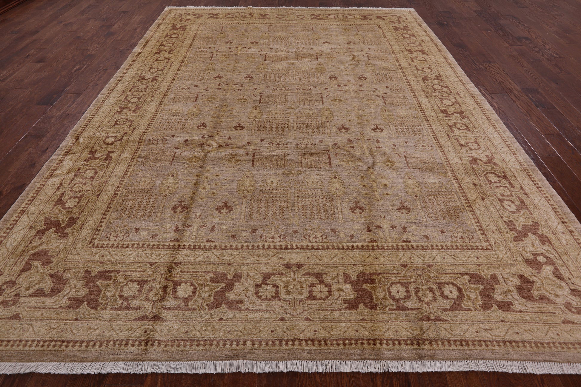 Persian Ziegler Hand Knotted Wool Rug - 9' 1" X 11' 10" - Golden Nile
