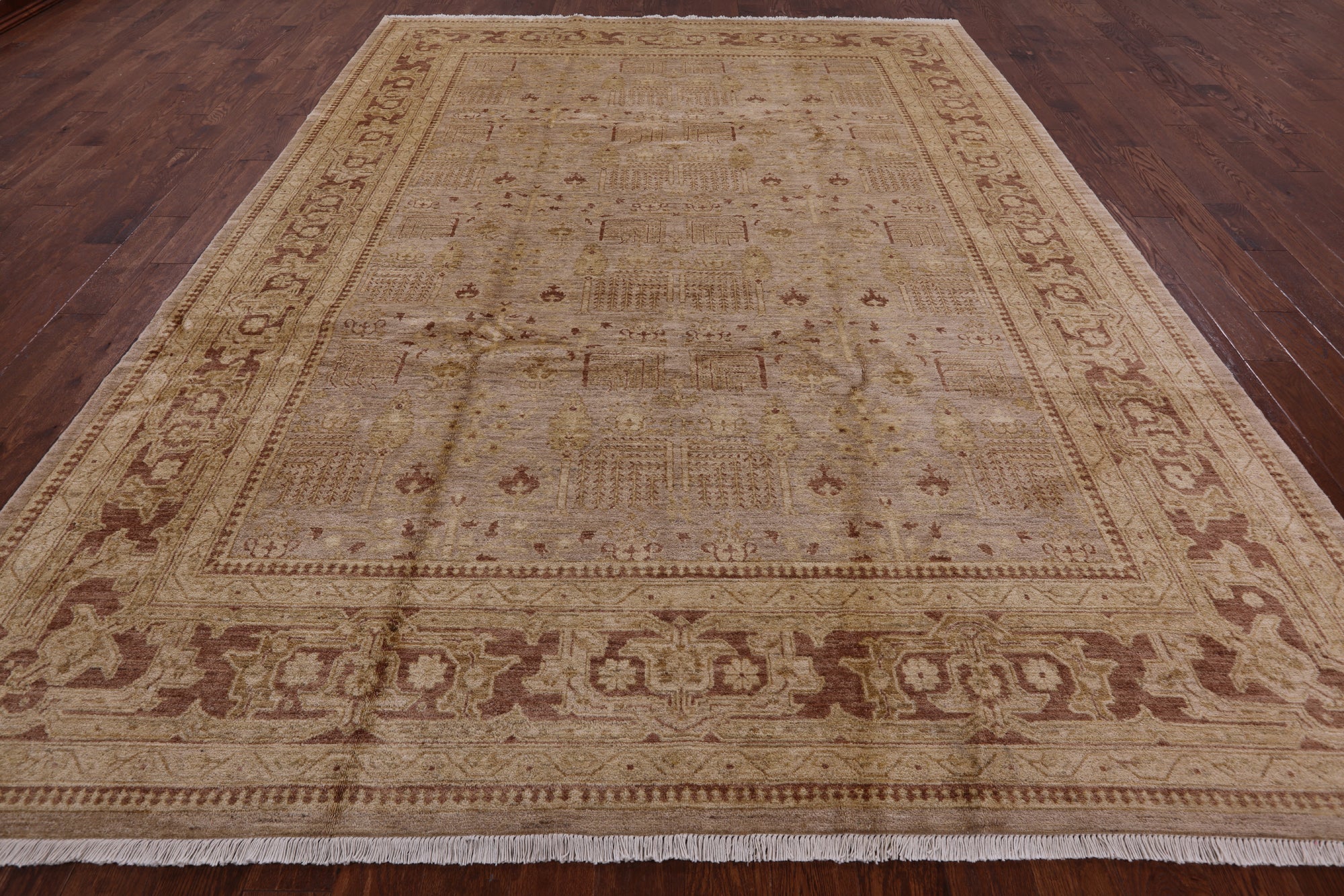 Persian Ziegler Hand Knotted Wool Rug - 9' 1" X 11' 10" - Golden Nile