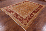 Chobi Peshawar Handmade Rug - 8' X 9' 10" - Golden Nile