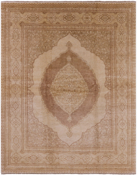 Persian Tabriz Hand Knotted Wool Rug - 8' 1" X 10' 3" - Golden Nile