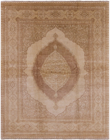 Persian Tabriz Hand Knotted Wool Rug - 8' 1