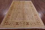 Peshawar Hand-Knotted Wool Rug - 6' 2" X 9' 0" - Golden Nile