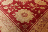 Red Peshawar Handmade Wool Rug - 9' 10" X 13' 6" - Golden Nile