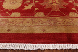 Red Peshawar Handmade Wool Rug - 9' 10" X 13' 6" - Golden Nile