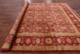 Red Peshawar Handmade Wool Rug - 9' 10" X 13' 6" - Golden Nile