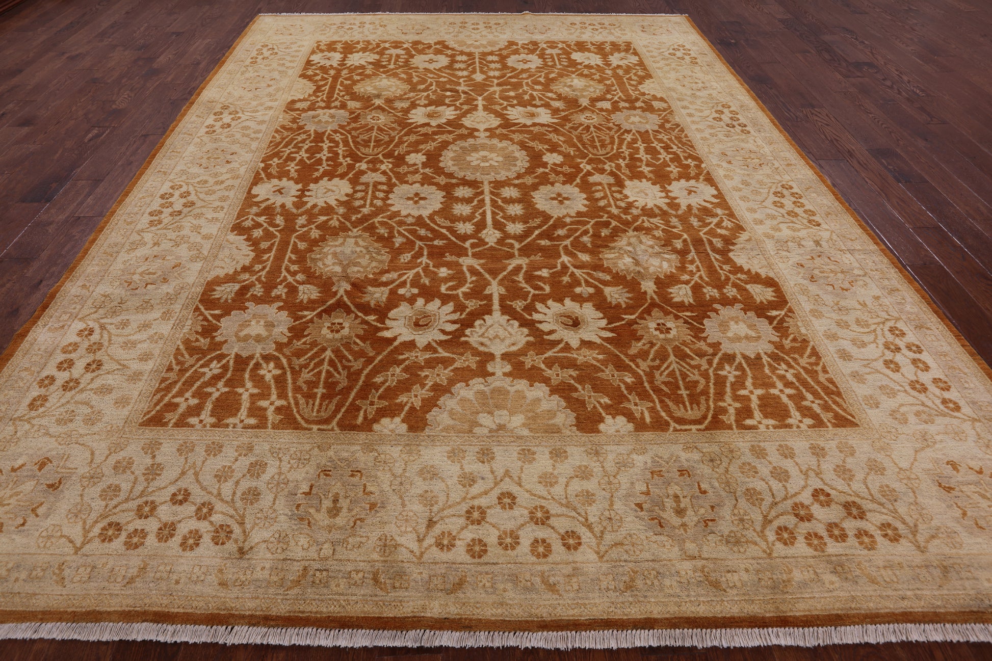 Peshawar Handmade Wool Area Rug - 9' 2" X 12' 2" - Golden Nile